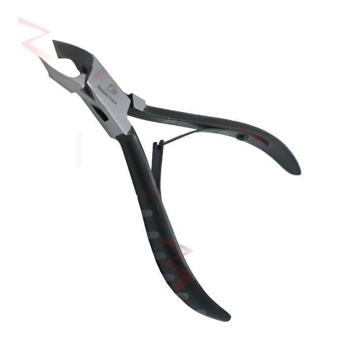 BeautyTrack Cuticle Nipper Cutter Black Coated Handle