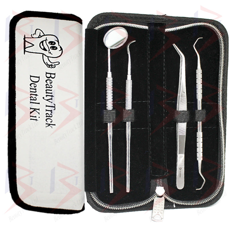 BeautyTrack Dental Dentist Scaler Set Tweezers Instruments Pick Tool Kit