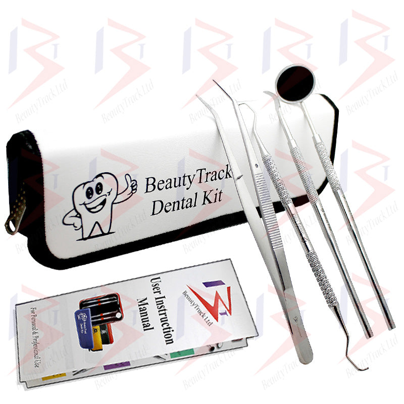 BeautyTrack Dental Dentist Scaler Set Tweezers Instruments Pick Tool Kit