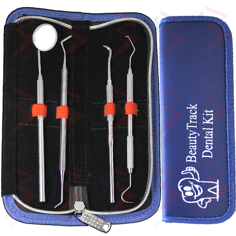 BeautyTrack Dental Kit Tooth Scraper Mirror Scale Set Tartar Remover ...