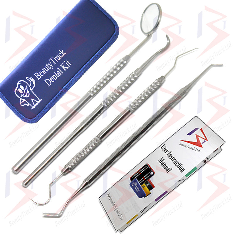 BeautyTrack Kit dentaire grattoir à dents ensemble d'échelle de miroir dissolvant de tartre