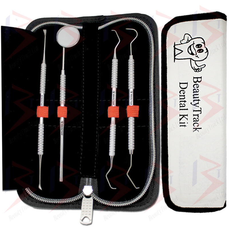BeautyTrack – ensemble de détartreur de miroir dentaire, cure-dents, grattoir, Kit de nettoyage