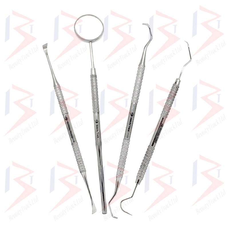 BeautyTrack – ensemble de détartreur de miroir dentaire, cure-dents, grattoir, Kit de nettoyage