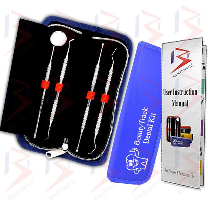BeautyTrack Dental Oral Kit Scaler Probe Pick Set Mirror Steel Tools