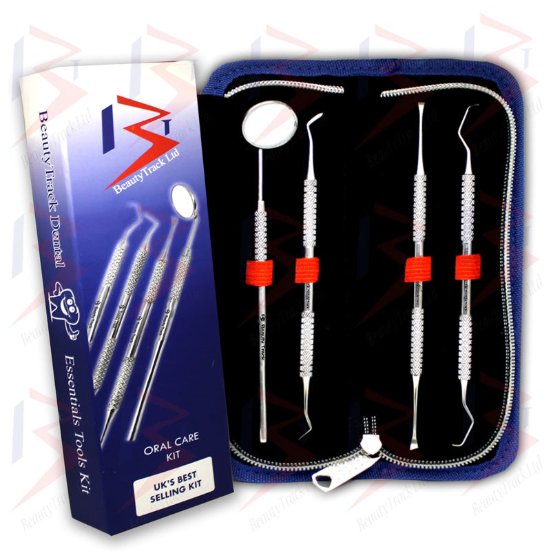 BeautyTrack Dental Oral Kit Scaler Probe Pick Set Mirror Steel Tools