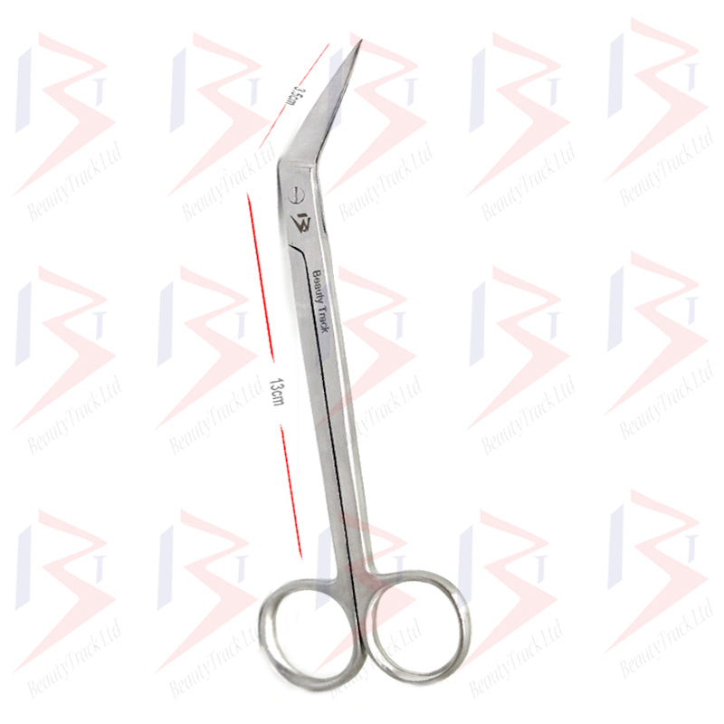 BeautyTrack Extra Long Handled Angled Toe Nail Chiropody Podiatry Scissors 17 Cm