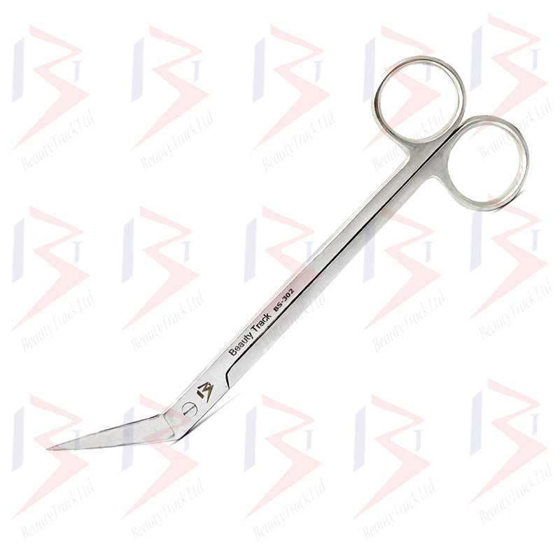 BeautyTrack Extra Long Handled Angled Toe Nail Chiropody Podiatry Scissors 17 Cm