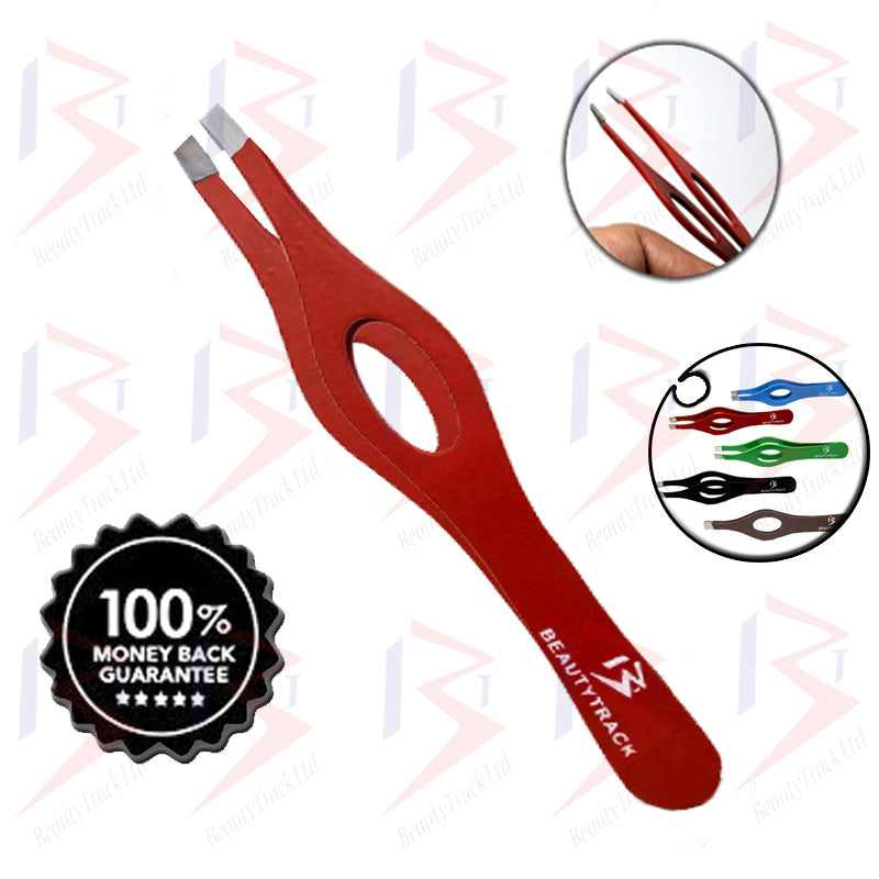 BeautyTrack Eyebrow Tweezers Red Hair Beauty Slanted Tweezer