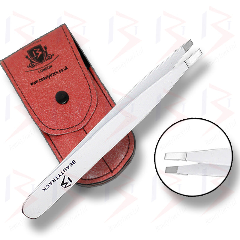 BeautyTrack Hair Tweezers Set Beauty Eyebrow Eyelashes Extension White