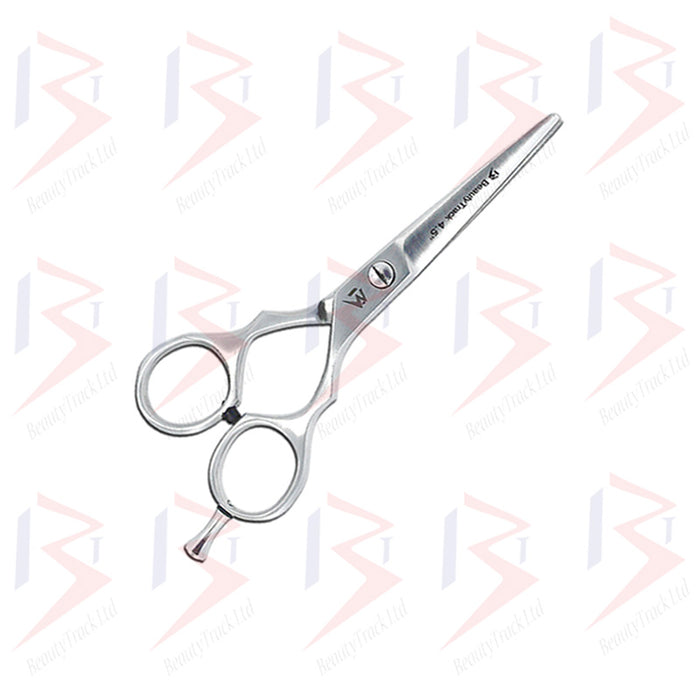 BeautyTrack Hairdressing Scissor Set Barber Thinning Salon 4.5 Inch Silver