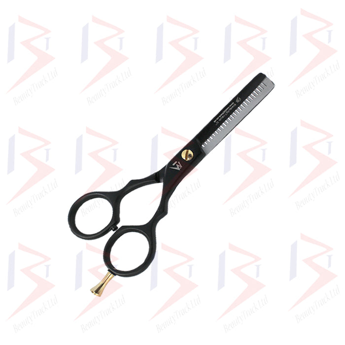 BeautyTrack Hairdressing Scissor Set Barber Thinning Salon 5.0 Inch Black