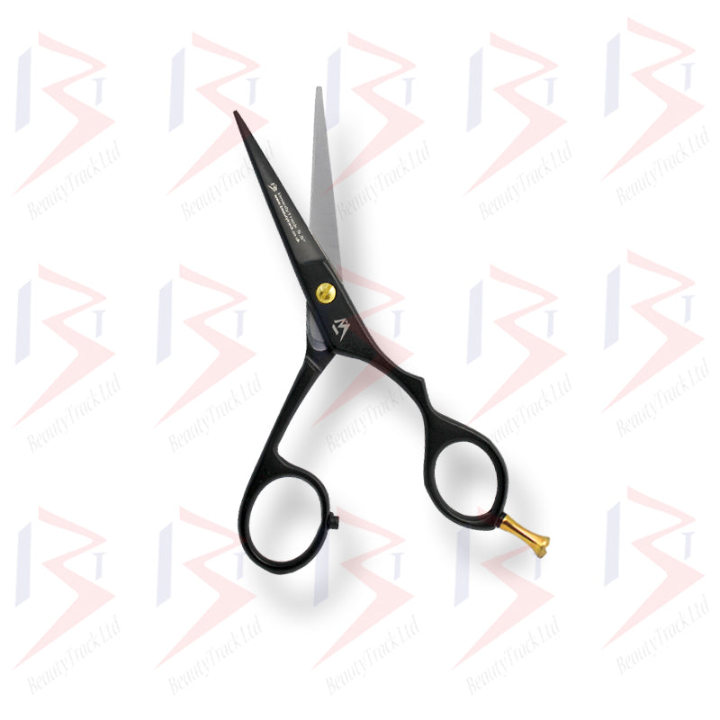 BeautyTrack Hairdressing Scissor Set Barber Thinning Salon 5.5 Inch Black