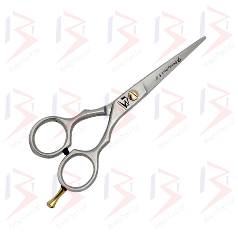 BeautyTrack Hairdressing Scissor Set Barber Thinning Salon 5.5 Inch Silver