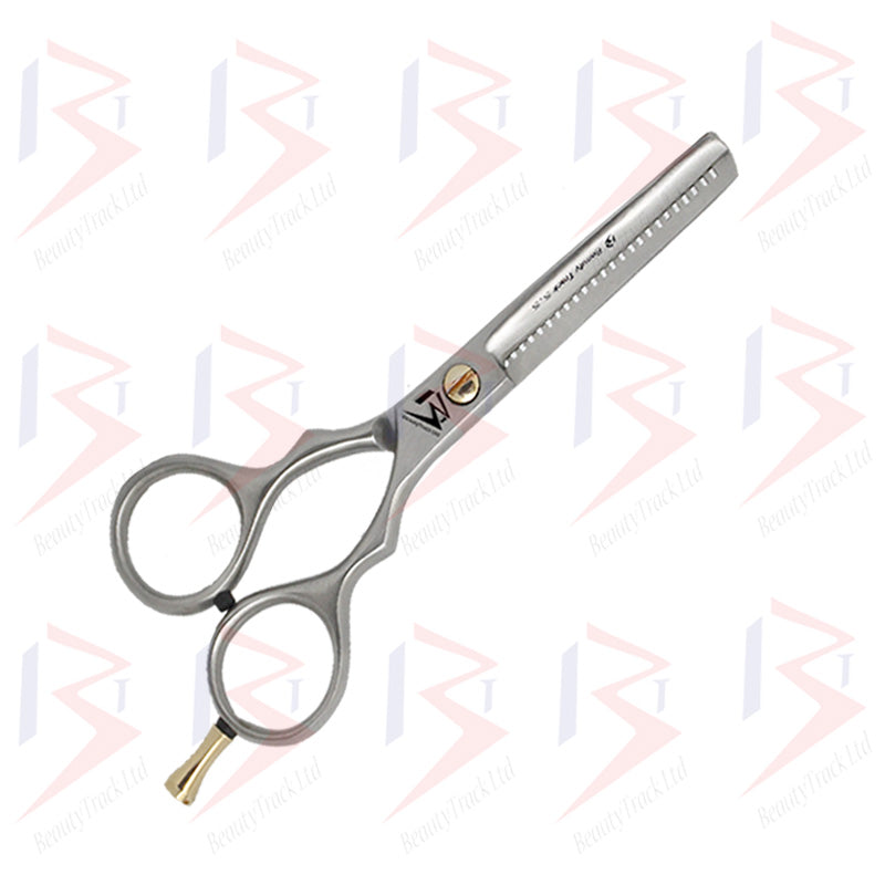 BeautyTrack Hairdressing Scissor Set Barber Thinning Salon 5.5 Inch Silver