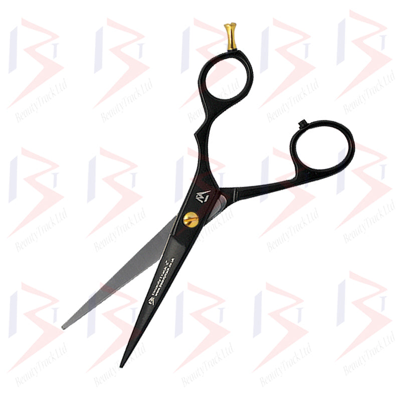 BeautyTrack Hairdressing Scissor Set Barber Thinning Salon 6.0 Inch Black