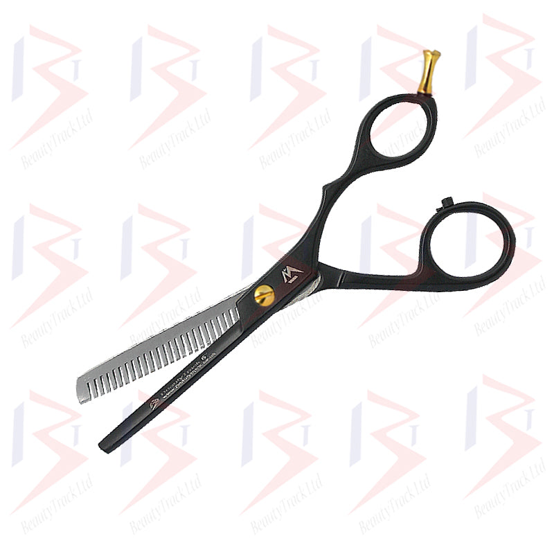 BeautyTrack Hairdressing Scissor Set Barber Thinning Salon 6.0 Inch Black