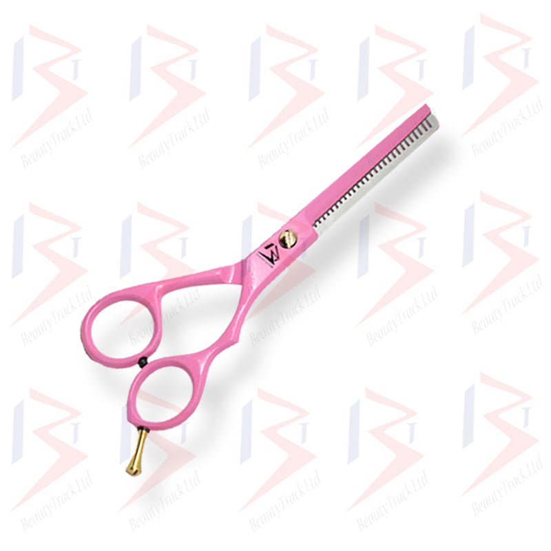 BeautyTrack Hairdressing Scissor Set Barber Thinning Salon 6.0 Inch Pink