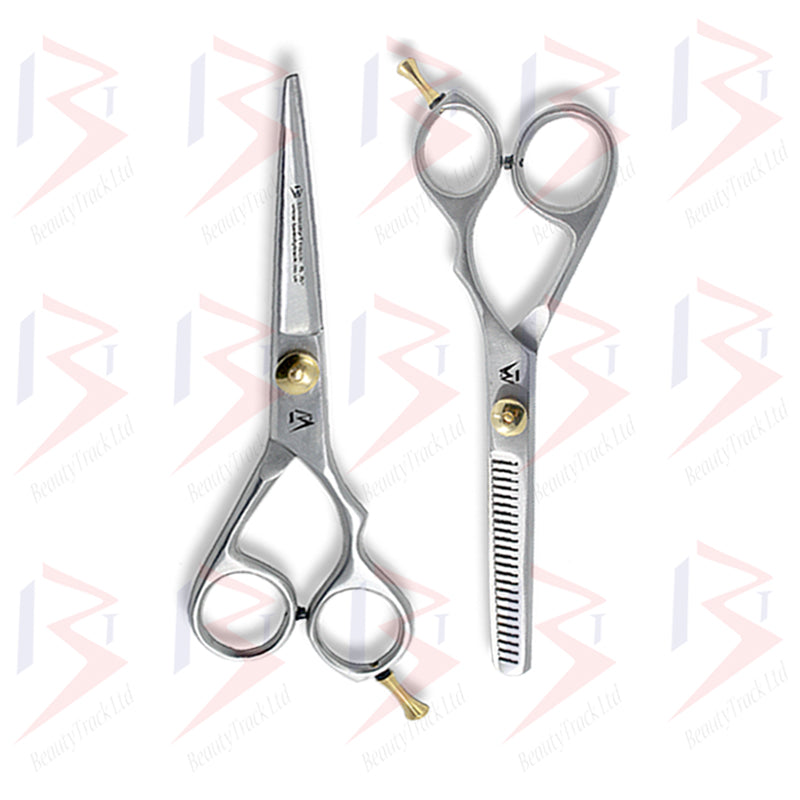 BeautyTrack Hairdressing Scissor Set Salon Shears 5.5 Inch Silver
