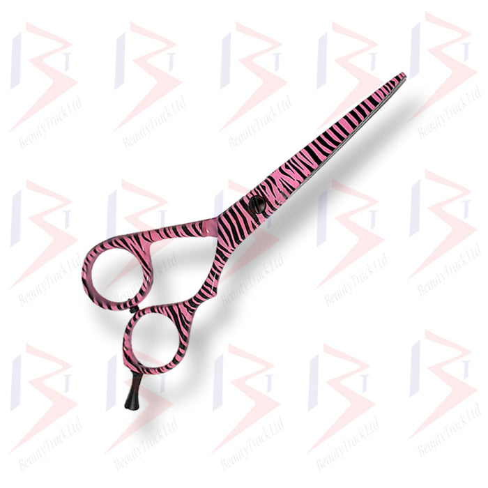 BeautyTrack Ensemble de ciseaux de coiffure Ciseaux de salon 6' Imprimé zèbre rose