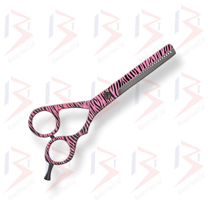 BeautyTrack Ensemble de ciseaux de coiffure Ciseaux de salon 6' Imprimé zèbre rose