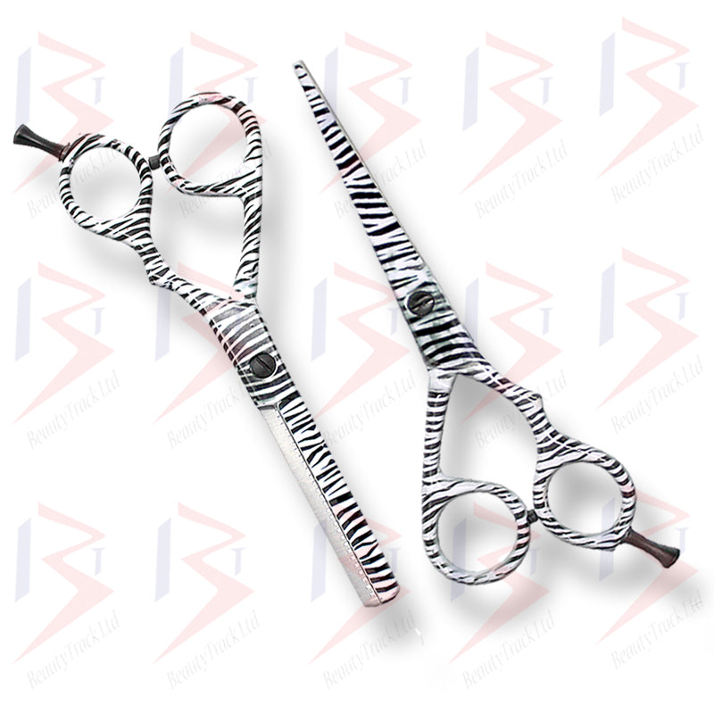 BeautyTrack Hairdressing Scissor Set Salon Shears 6' Zebra Print