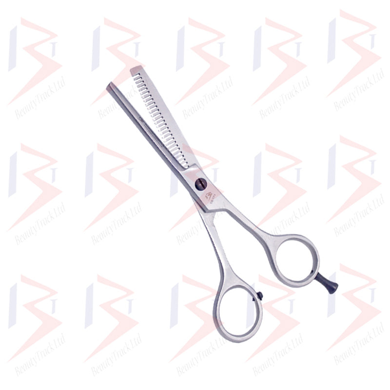 BeautyTrack Friseurscheren-Set, Effilierschere für den Salon, 5,5 Zoll, Silber