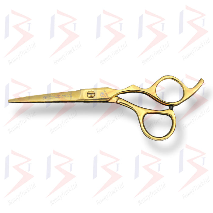 BeautyTrack Hairdressing Scissors Set Cobra Style Shears Gold 6.0 Inch