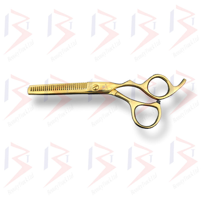 BeautyTrack Hairdressing Scissors Set Cobra Style Shears Gold 6.0 Inch