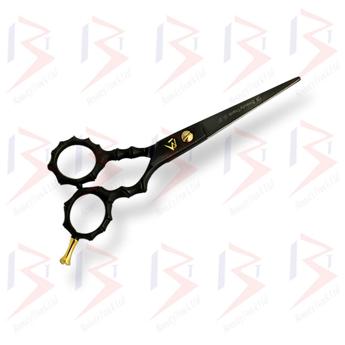 BeautyTrack Hairdressing Scissors Set Skeleton Style Shears 5.5 Inch Matte Black