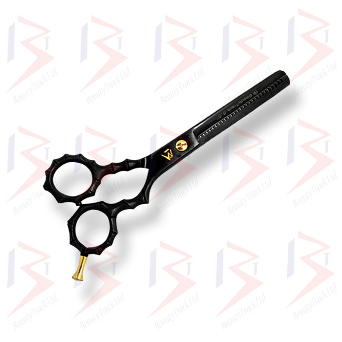 BeautyTrack Hairdressing Scissors Set Skeleton Style Shears 5.5 Inch Matte Black