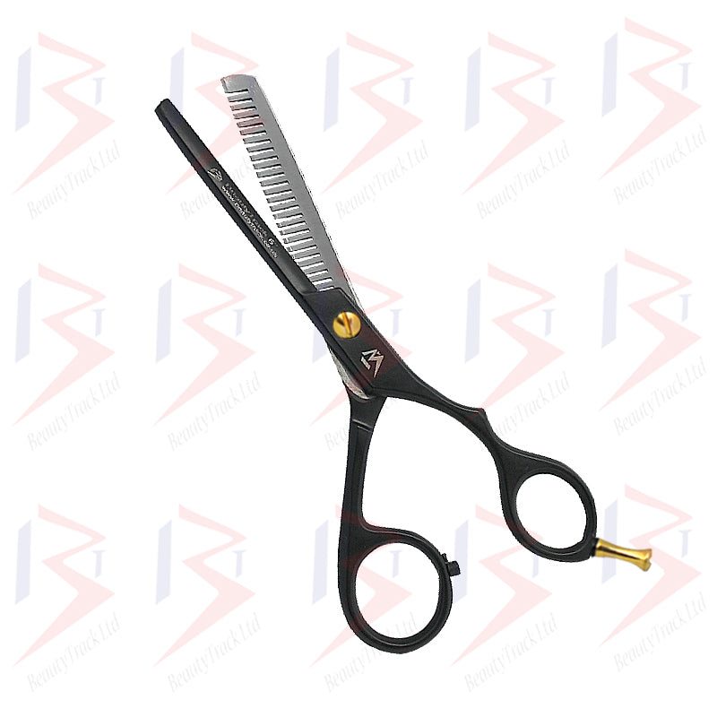 BeautyTrack Hairdressing Thinning Scissor Barber Salon Black 6.0 Inch