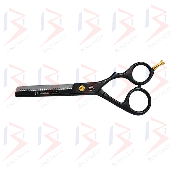 BeautyTrack Hairdressing Thinning Scissor Barber Salon Black 6.0 Inch