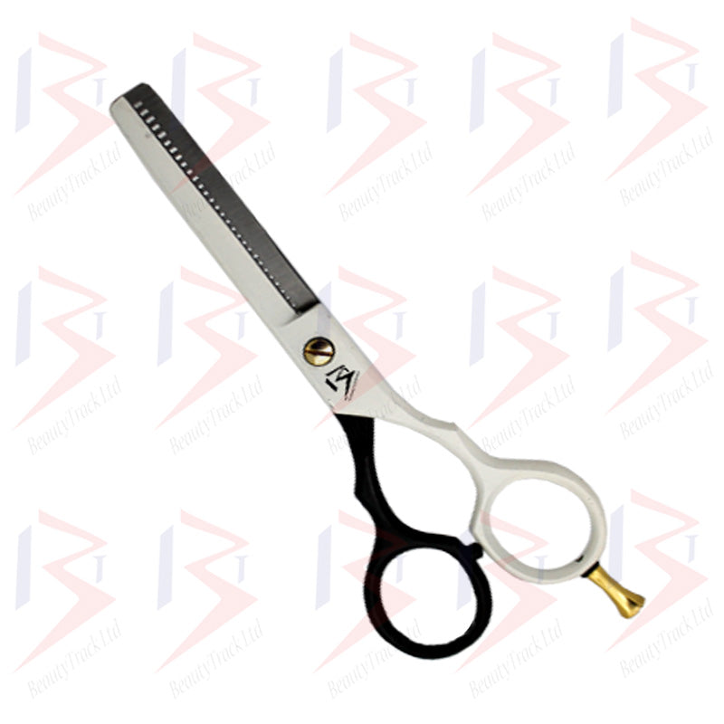 BeautyTrack Friseur Effilierschere Friseursalon Schwarz und Weiß