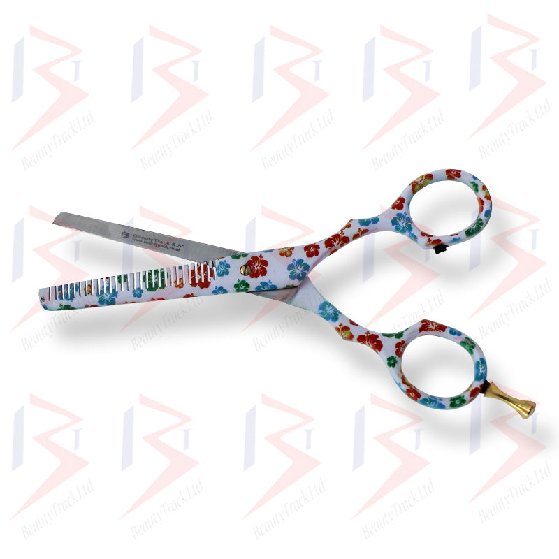 BeautyTrack Ciseaux de coiffure pour salon de coiffure Motif floral