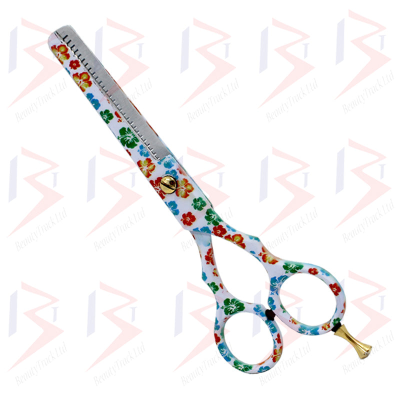 BeautyTrack Ciseaux de coiffure pour salon de coiffure Motif floral