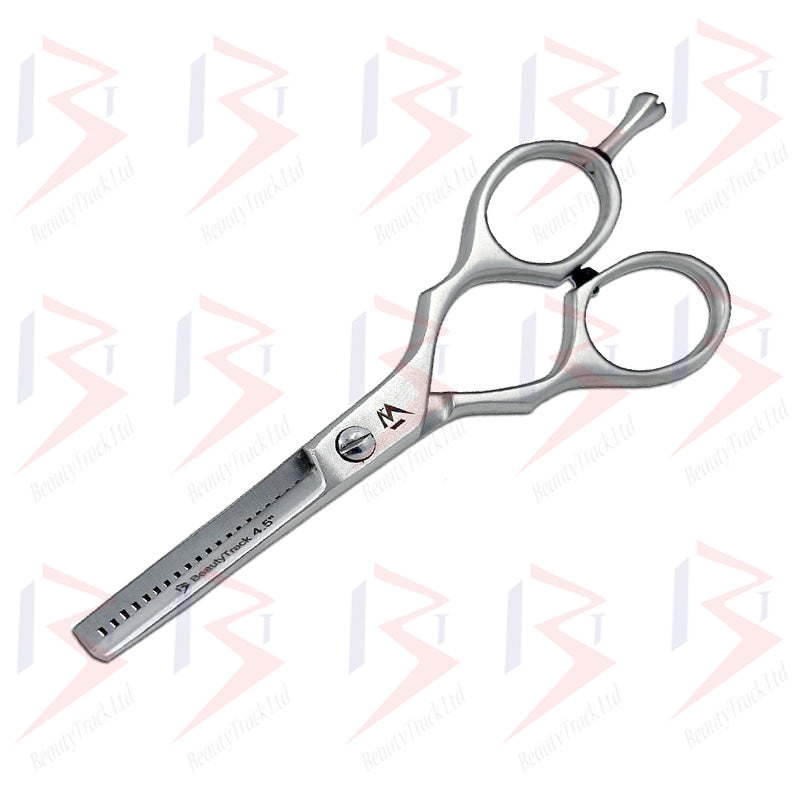 BeautyTrack Friseur-Effilierschere, Friseursalon, Silber, 4,5 Zoll