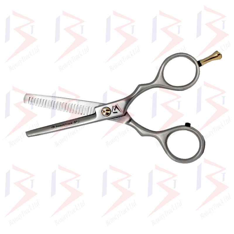 BeautyTrack Hairdressing Thinning Scissor Barber Salon Silver 5.5 Inch