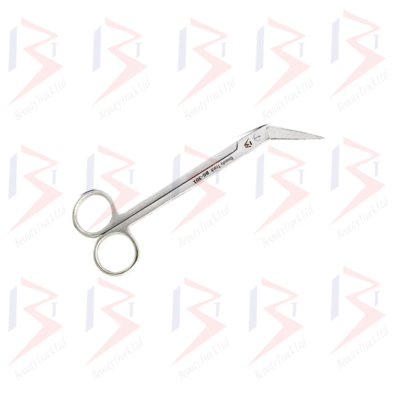 BeautyTrack Long Handled Angled Toe Nail Chiropody Podiatry Scissors 12 cm