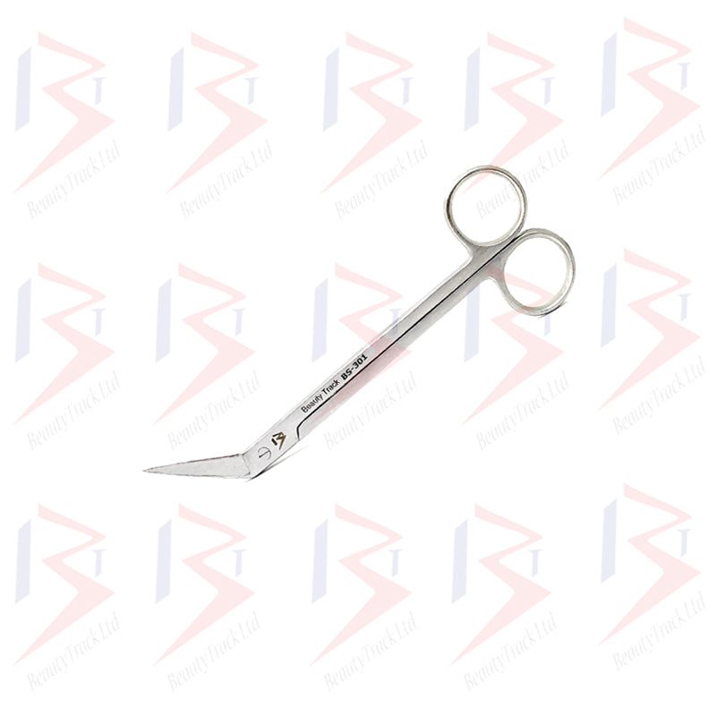 BeautyTrack Long Handled Angled Toe Nail Chiropody Podiatry Scissors 12 cm