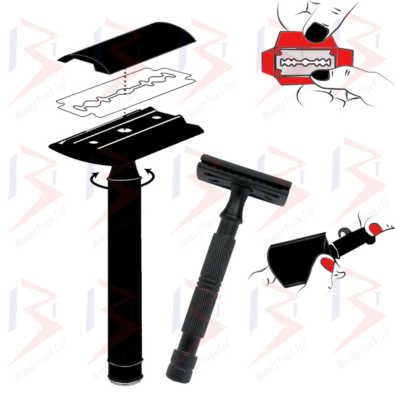 BeautyTrack Men Safety Razor Double Edge Classic Shaving Blade