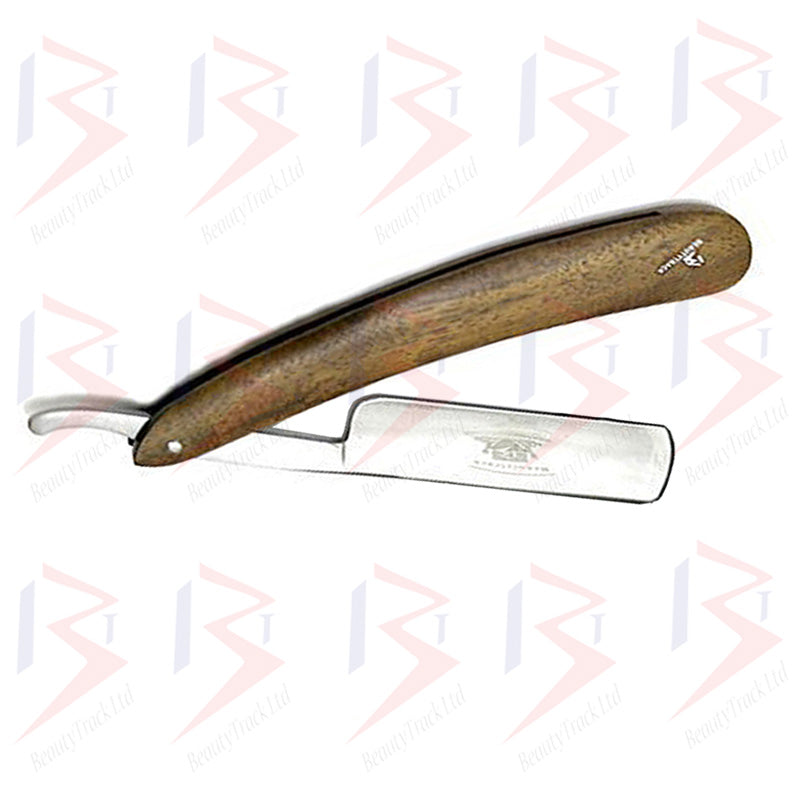 BeautyTrack Men Shaving Razor Straight Cut Throat Razors Wood Handle