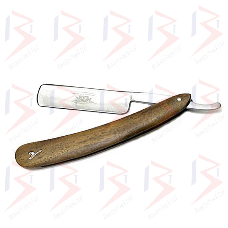 BeautyTrack Men Shaving Razor Straight Cut Throat Razors Wood Handle