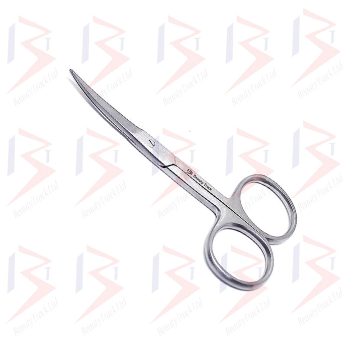 BeautyTrack Nail Scissors Cuticle Nail Art Tool  Manicure Pedicure Curve Edge