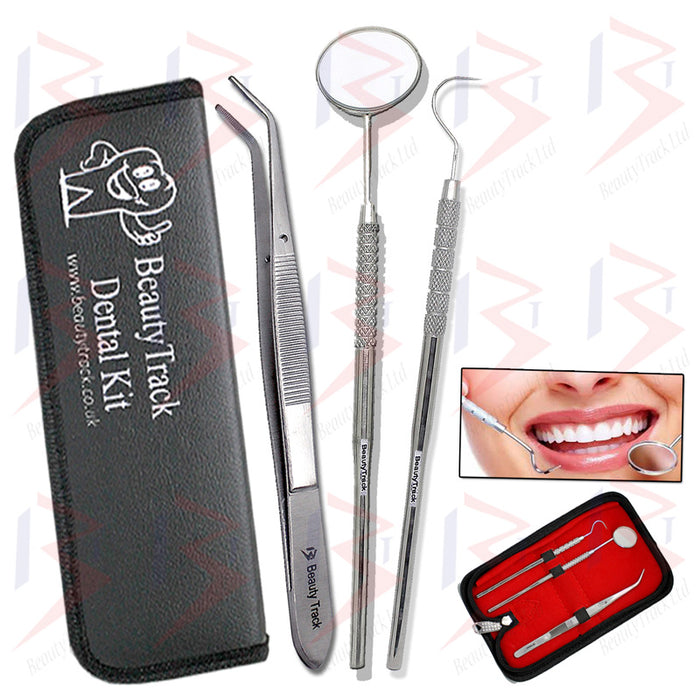 BeautyTrack – ensemble dentaire en acier inoxydable, Kit de nettoyage buccal des dents du dentiste