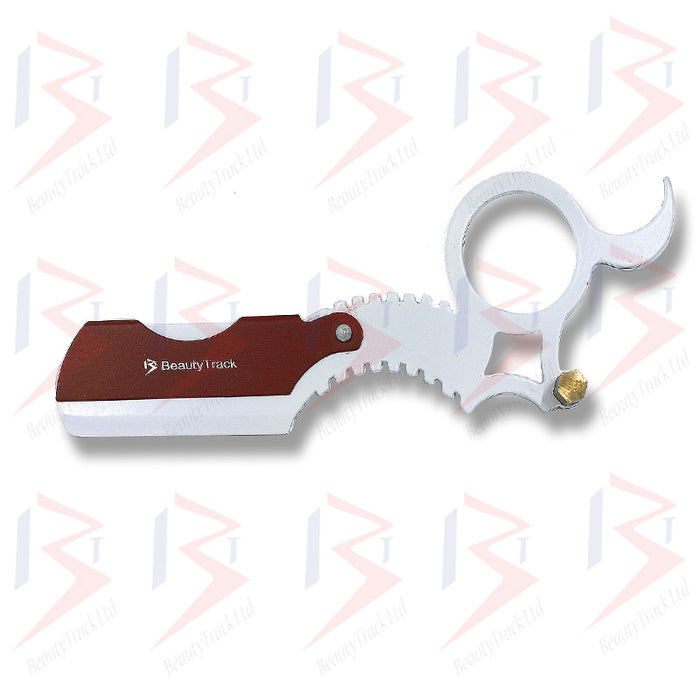 BeautyTrack Straight Razor Barber Salon Shaving Cut Throat White-Red