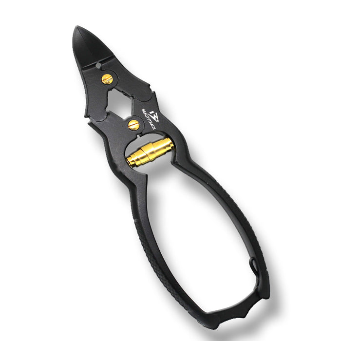 BeautyTrack Toe Nail Clipper Cutter Cantilever Black