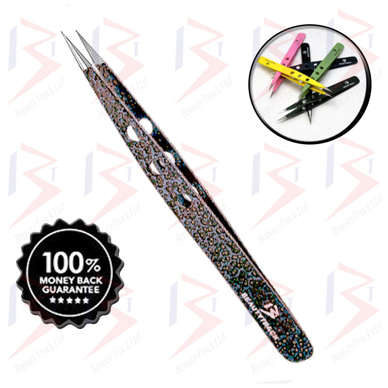 BeautyTrack Tweezers Hair Beauty pointed Tweezer Eyebrow Eyelashes