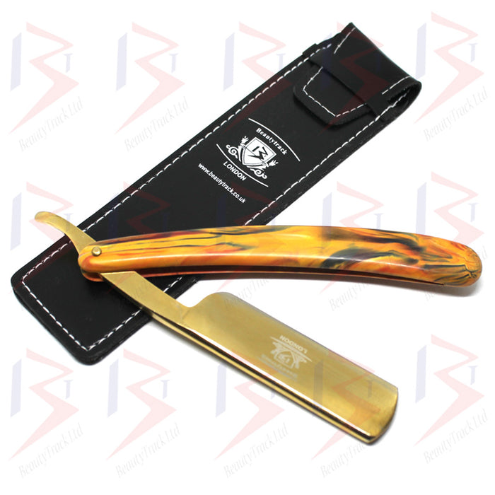 BeautyTrack Vintage Salon Straight Cut Throat Shaving Razor Multi