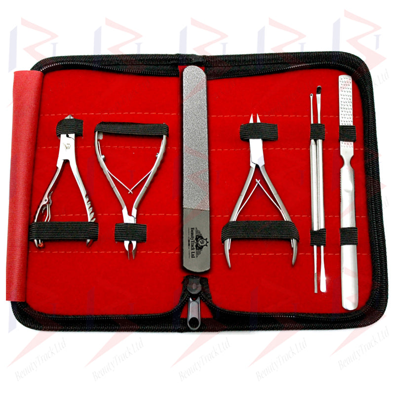 BeautyTrack Podiatry Tools Toe Nail Clipper Cutters Nippers Chiropody Kit 7