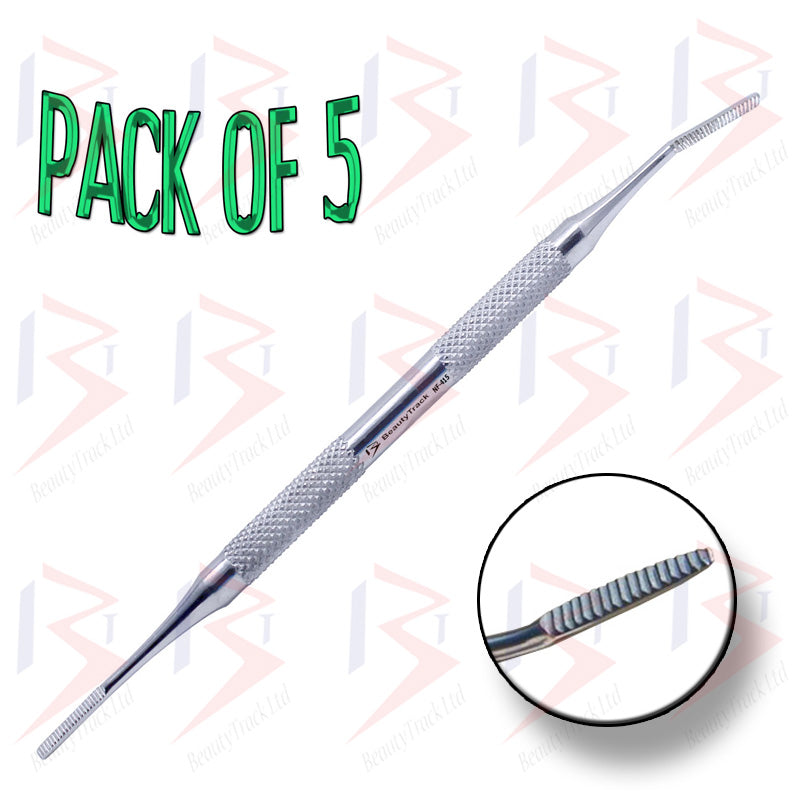 Schwarze Feile, Reiniger für eingewachsene Nagelfeilen, doppeltes Ende, gerade/abgewinkelt